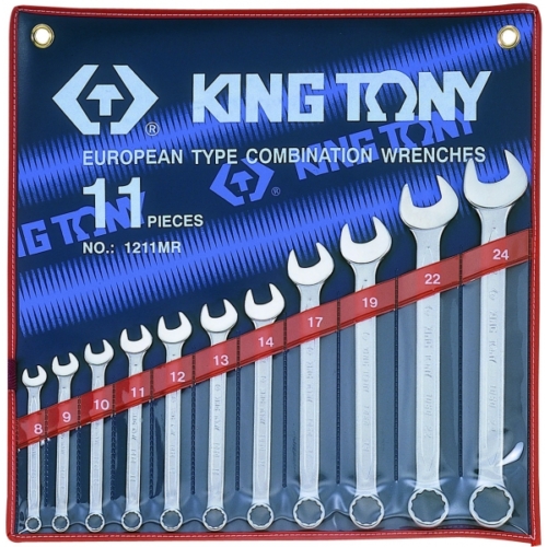 KING TONY 1211MR Csillag-villáskulcs készlet, 8-24 mm, 11 részes