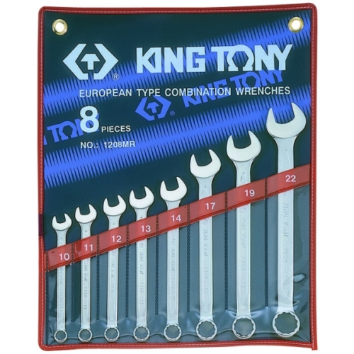 KING TONY Csillag-villáskulcs készlet, 10-22 mm, 8 részes 1208MR
