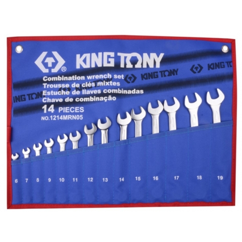 KING TONY Csillag-villáskulcs készlet, 6-19 mm, 14 részes 1214MRN05