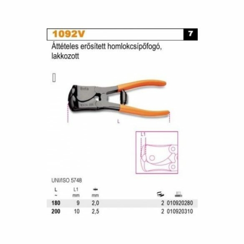 BETA-1092V-200-áttételes-erősített-homlokcsípőfogó-lakkozott